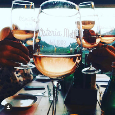 Calici con logo Osteria Metti