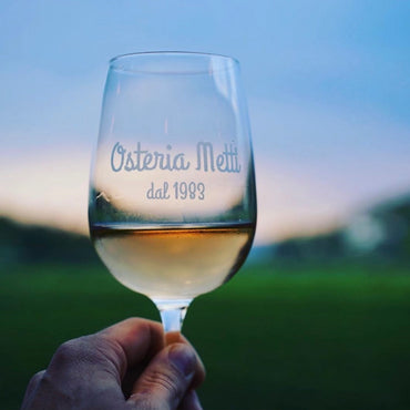 Calici con logo Osteria Metti
